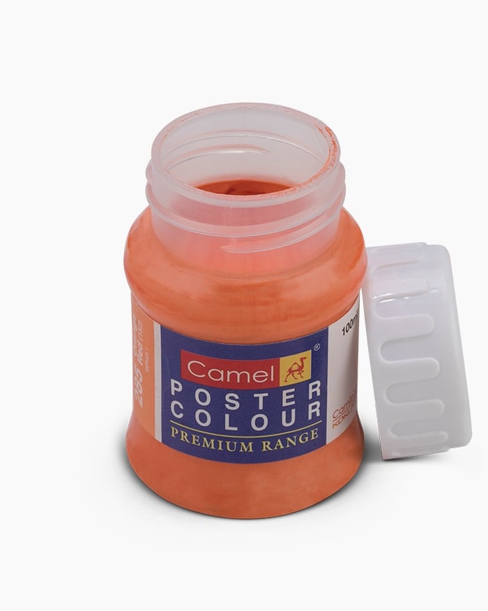 Camel Premium Poster Colour Individual bottle of Orange Red in 100 ml