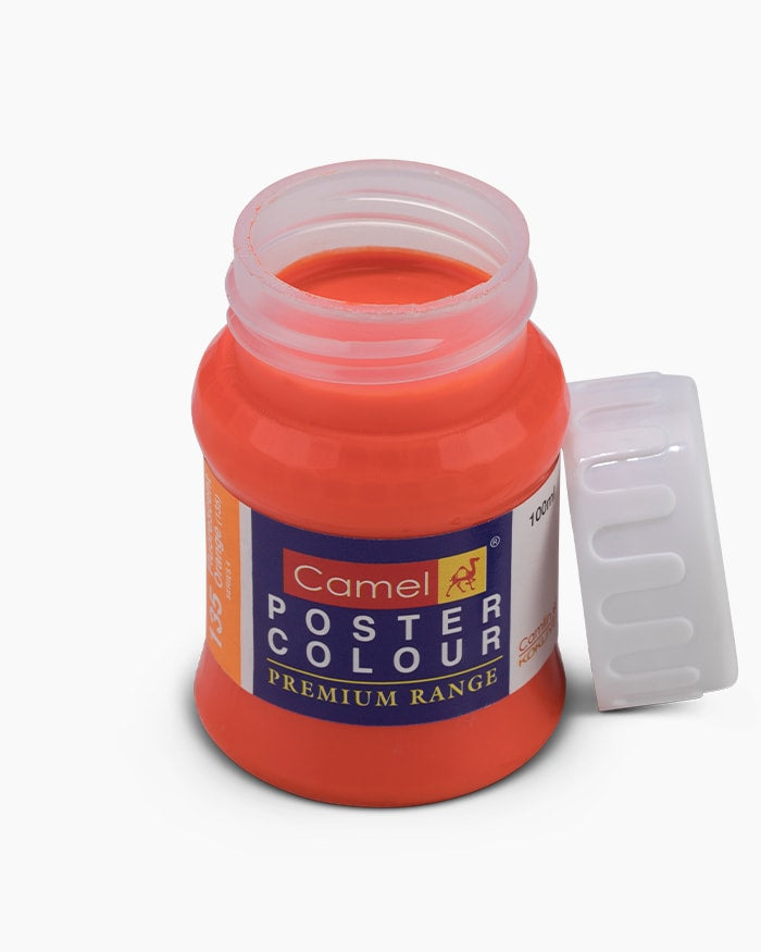 Camel Premium Poster Colour Individual bottle of Fluorescent Orange in 100 ml