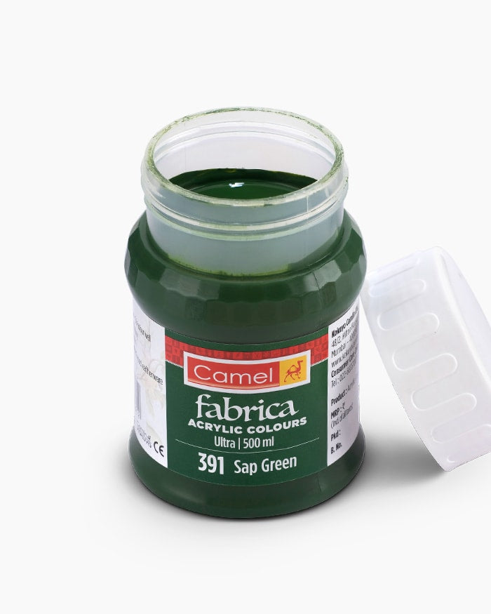 Camel Fabrica Acrylic Colours Individual bottle of Sap Green in 500 ml, Ultra range