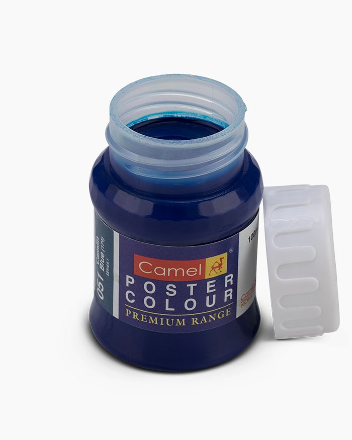 Camel Premium Poster Colour Individual bottle of Camlin Blue in 100 ml