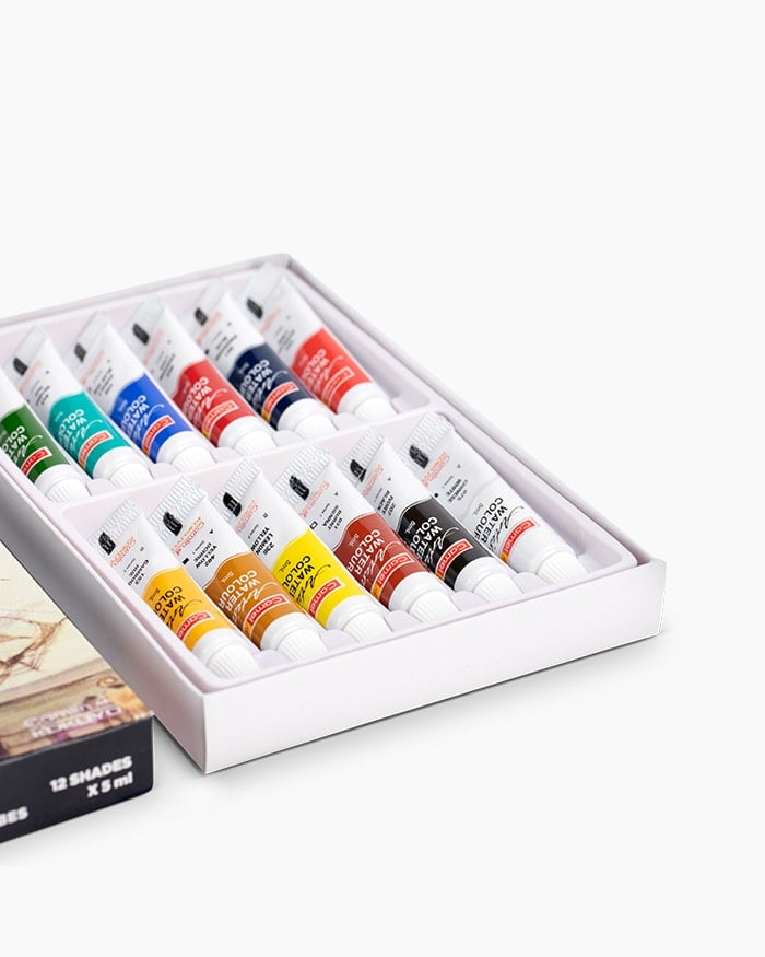 Camel Artist Water Colour Assorted pack of tubes, 12 shades in 5 ml