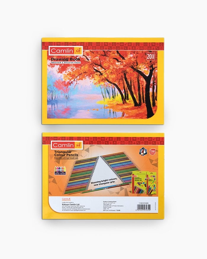 Camlin Drawing Books, A4, Unruled, 20 Pages Pack to 2