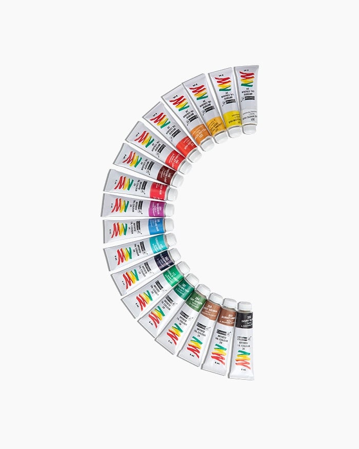 Camel Artist Oil Colours Assorted pack of 18 shades in 9ml