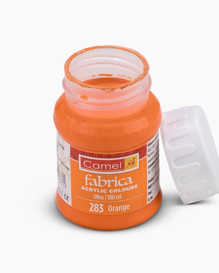Camel Fabrica Acrylic Colours Individual bottle of Orange in 100 ml, Ultra range