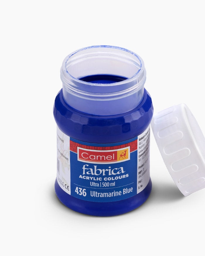 Camel Fabrica Acrylic Colours Individual bottle of Ultramarine Blue in 500 ml, Ultra range