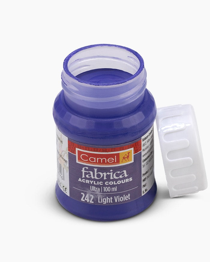 Camel Fabrica Acrylic Colours Individual bottle of Light Violet in 100 ml, Ultra range