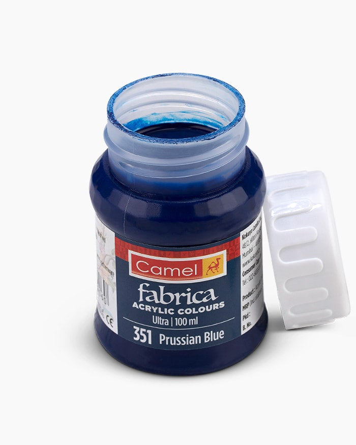 Camel Fabrica Acrylic Colours Individual bottle of Prussian Blue in 100 ml, Ultra range