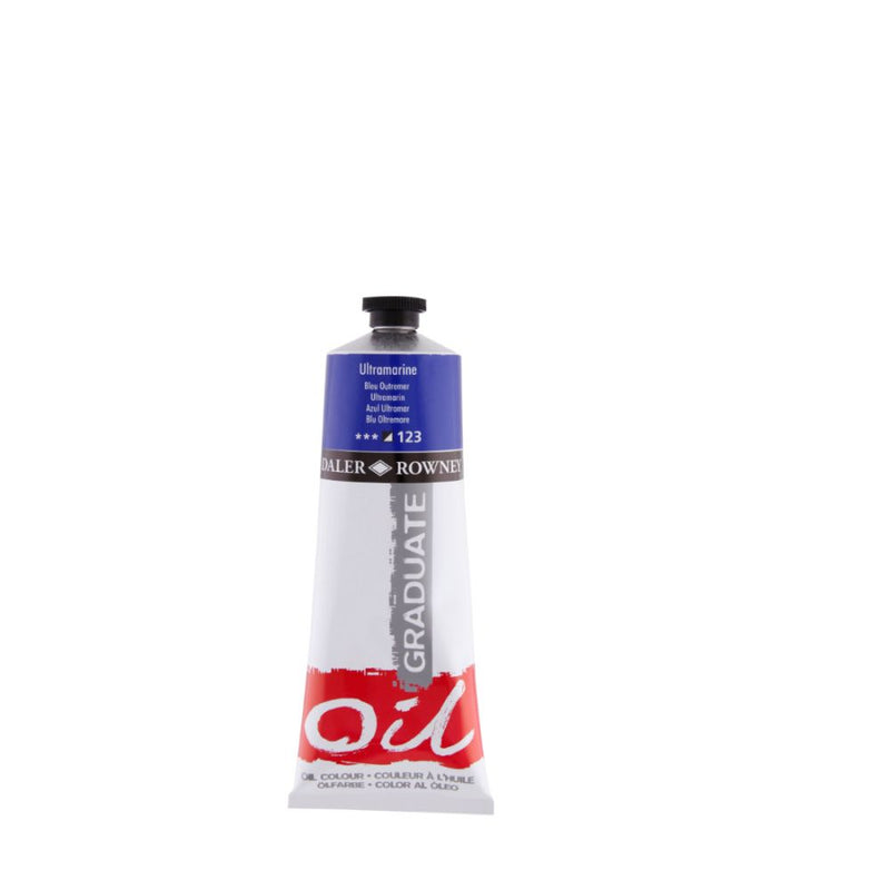 Daler-Rowney Graduate Oil Colour Paint Metal Tube (200ml, Ultramarine-123) Pack of 1