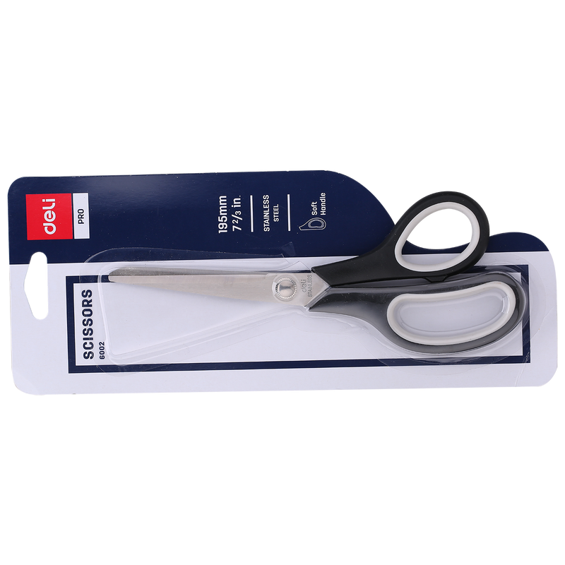 Deli W6002 Soft-Touch 195 mm Scissors (Assorted, Pack of 1)
