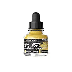 Daler-Rowney FW Pearlescent Ink Bottle (29.5ml, Mazuma Gold-117), Pack of 1