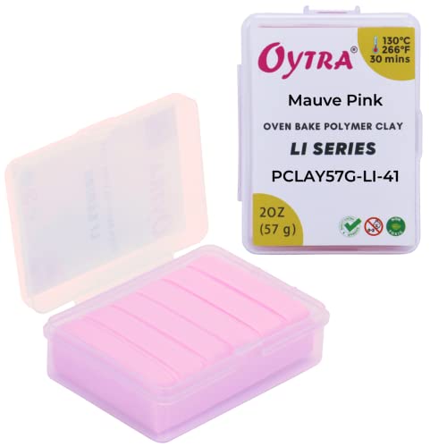 Oytra Mauve Pink Polymer Oven Bake Clay for Jewelry Earrings Making 57 Grams LI Series