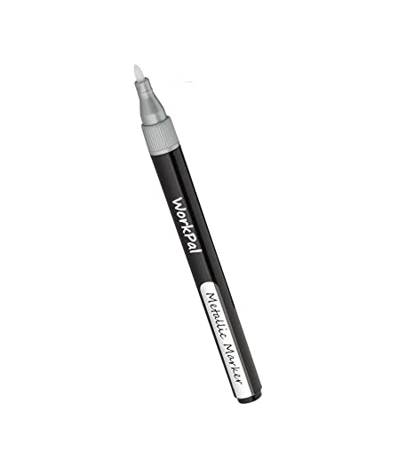 Work Pal Metallic Silver Marker Pens Extra fine tip 1.0 mm