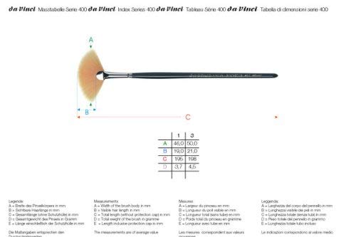 DA VINCI Series 400 NOVA Synthetic Fan Brushes Size (3)