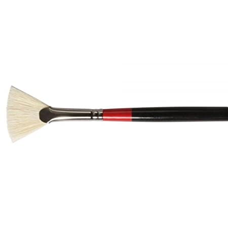 Daler-Rowney Georgian Long Handle Natural Hair Fan G84 Oil Color Brush (No 2) Pack of 1