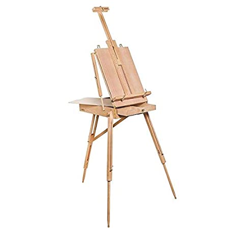 Brustro Artists Studio Portable Wooden Box French Easel, Holds Canvases Upto 33".