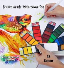 Brustro Artists ’ Watercolour Pan (Set of 42 Colours)