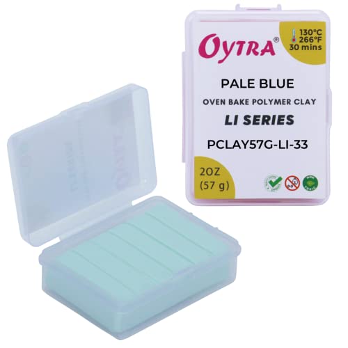 Oytra Pale Blue Polymer Oven Bake Clay for Jewelry Earrings Making 57 Grams LI Series