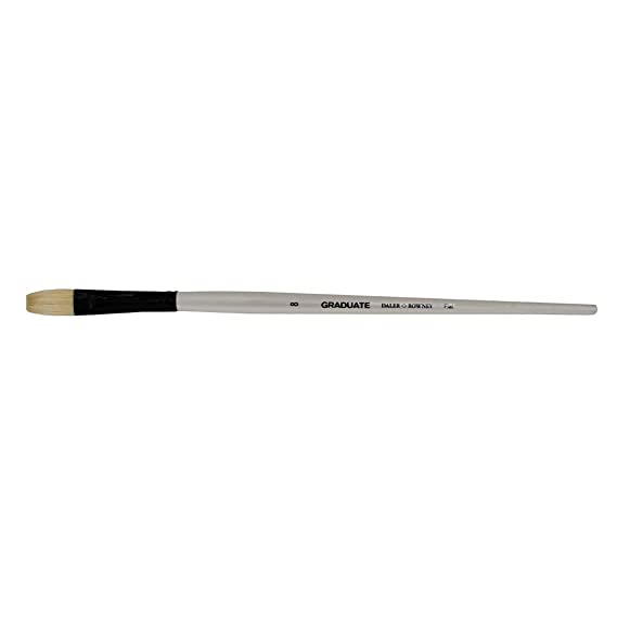 Daler-Rowney Graduate Long Handle Flat Paint Brush (No 8) Pack of 1