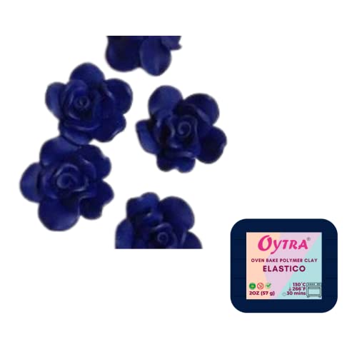 Oytra Polymer Oven Bake Clay 57g for Jewelry Making Elastico Series (Dark Blue)