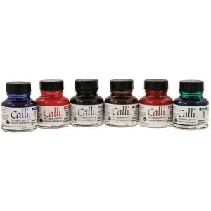 Daler-Rowney Calli Calligraphy Ink Set (6 Bottles x 29.5ml)