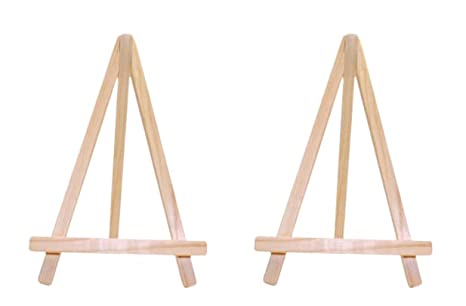 Buy Natural Wooden Easel Stand (10 Inch) (Pack of 2) by WallArteMall