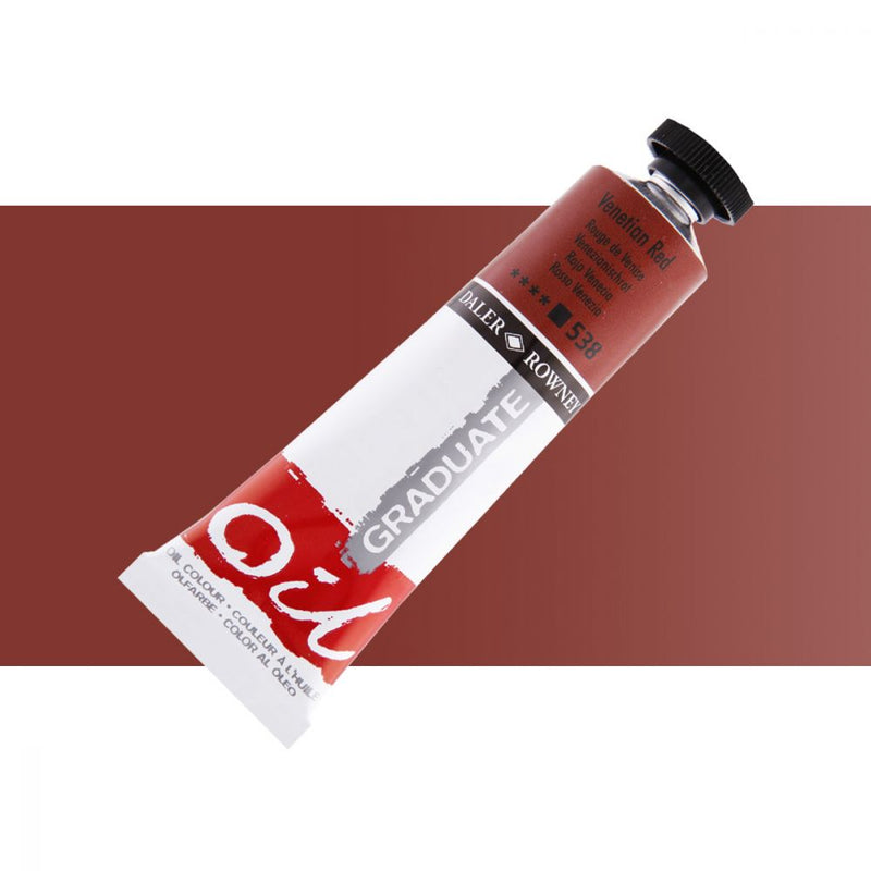 Daler-Rowney Graduate Oil Colour Paint Metal Tube (200ml, Venetian Red-538) Pack of 1