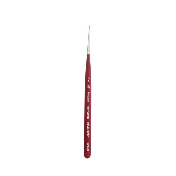 Princeton Velvetouch Short Handle Mini Monogram Liner Paintbrush (No 20/0)