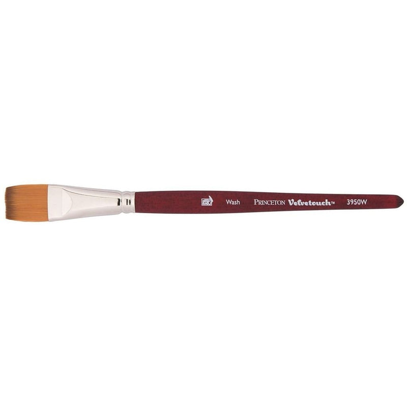 Princeton Series 3950 Velvetouch Luxury Synthetic Blend Brush - Wash - Short Handle - Size: 1"