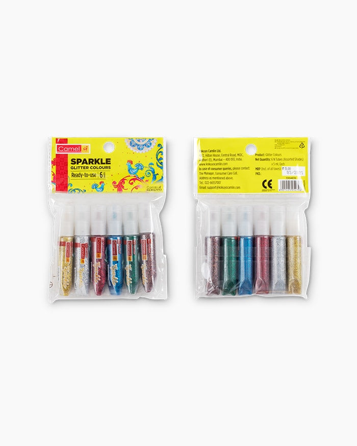 Camel Sparkle Colours- Assorted Pack of 6 Shades in 5ml