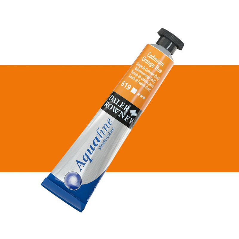 Daler-Rowney Aquafine Watercolour Metal tube (8ml, Cadmium Orange Hue-619), Pack of 1