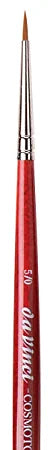 da Vinci Watercolor Series 5580 Cosmotop Spin Paint Brush, Round Synthetic with Red Handle size 5/0