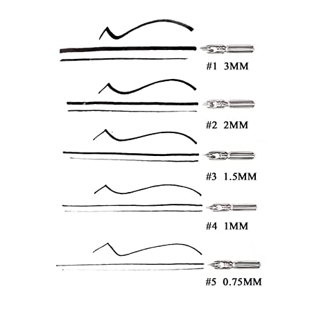 Artist Dip Pen Set With 5 Different Steel Nibs For Calligraphy & Dip Pen Writing or Cartoon Animation Lettering Sketching Art Drawing Mapping Decorative designs