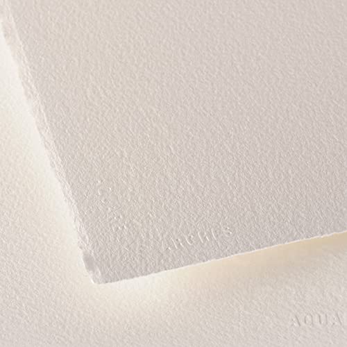 Arches Watercolour 300 GSM Rough Natural White Imperial Size (56 x76 cm OR 22 x29.9 inches) Paper Sheets, 10 Sheets