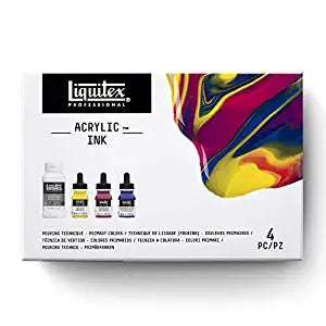 Liquitex Professional Acrylic Ink, Pouring Technique Set with Primary Colors
