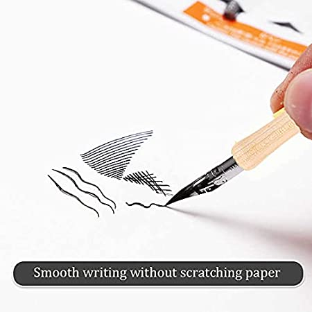 Keep Smiling 8 Pcs Set 7 Calligraphy Dip Pen Set Nibs, 1 Lacquered Wooden  Handle and 1 Plastic Case for Nibs Suitable for All Calligraphic Writing  Styles – Pretty Buggy