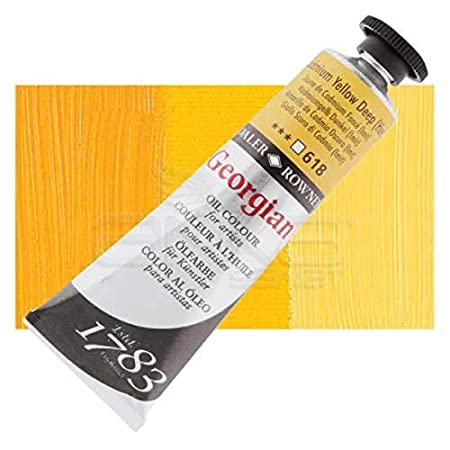 Daler-Rowney Georgian Oil Colour Metal Tube (225ml, Cadmium Yellow Deep Hue-618) Pack of 1