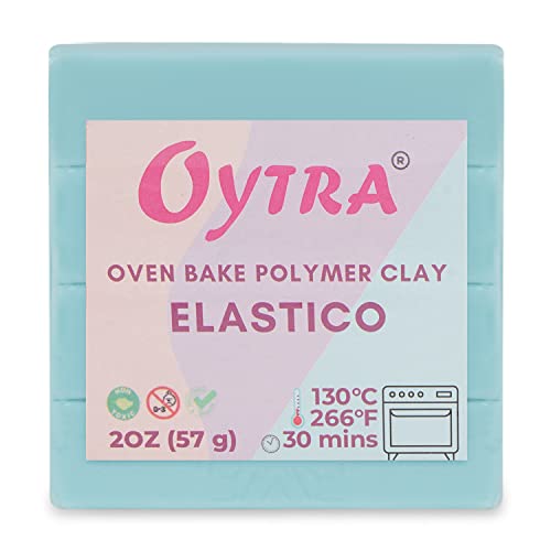 Oytra Polymer Oven Bake Clay 57g for Jewelry Making Elastico Series (Sky Blue)