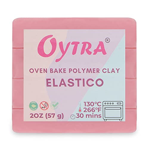 Oytra Polymer Oven Bake Clay 57g for Jewelry Making Elastico Series (Baby Pink)