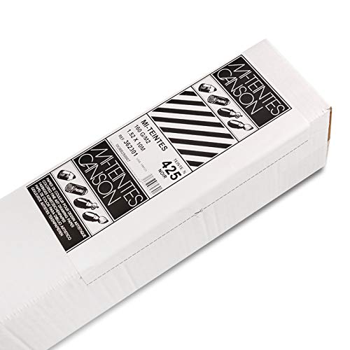 Canson Mi-Teintes 1.52x10m Drawing Paper Roll, Black Honeycombed Grain 160 GSM