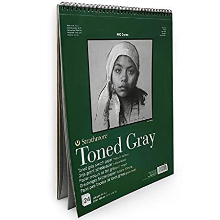 STRATHMORE 400 SERIES SKETCH PADS TONED GRAY 24 Sheets 11" x 14" 118 GSM