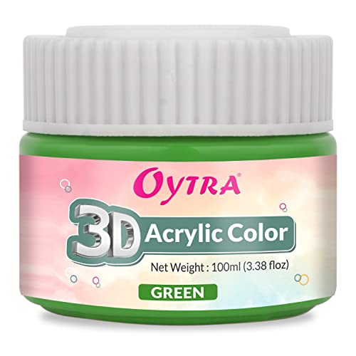Oytra Green Acrylic Paint Colour 100ml for Painting Drawing on Canvas Wall Poster Board Mandala Diya Glass Grafitti Artists
