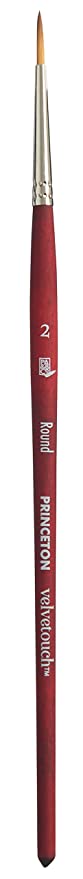 Princeton Velvetouch Short Handle Round Paintbrush (No 2)