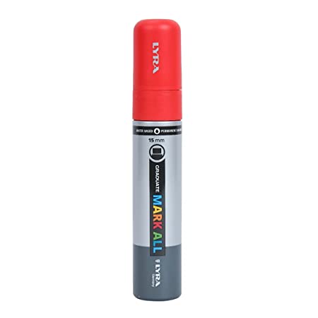 Lyra Graduate Mark All 15.0mm Permanent Art Marker (Red, Pack of 4)
