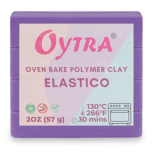 Oytra Polymer Oven Bake Clay 57g for Jewelry Making Elastico Series (Lavender Purple)