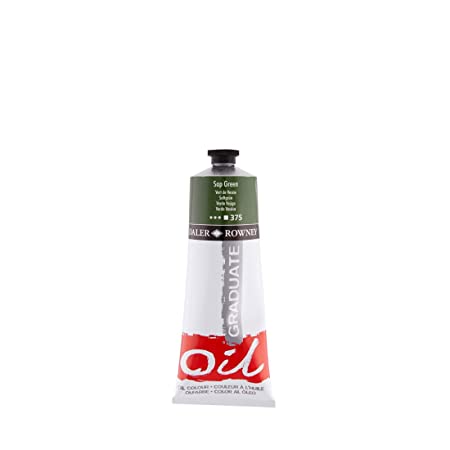 Daler-Rowney Graduate Oil Colour Paint Metal Tube (38ml, Sap Green -375), Pack of 1