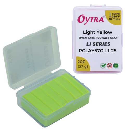 Oytra Light Yellow Polymer Oven Bake Clay for Jewelry Earrings Making 57 Grams LI Series