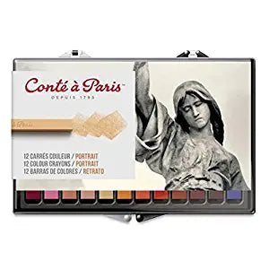 Conte A Paris Colored Portrait Crayons Set of 12 (Assorted)