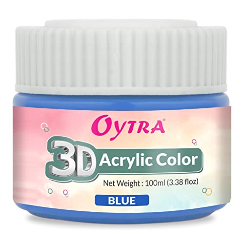 Oytra Blue Acrylic Paint Colour 100ml for Painting Drawing on Canvas Wall Poster Board Mandala Diya Glass Grafitti Artists