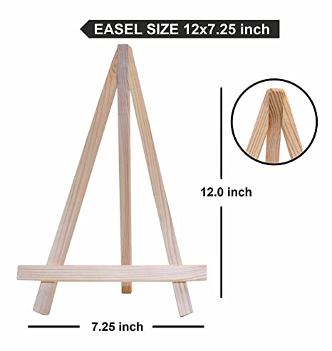 Natural Wooden Tabletop Easels (12 Inches, Pack of 2)