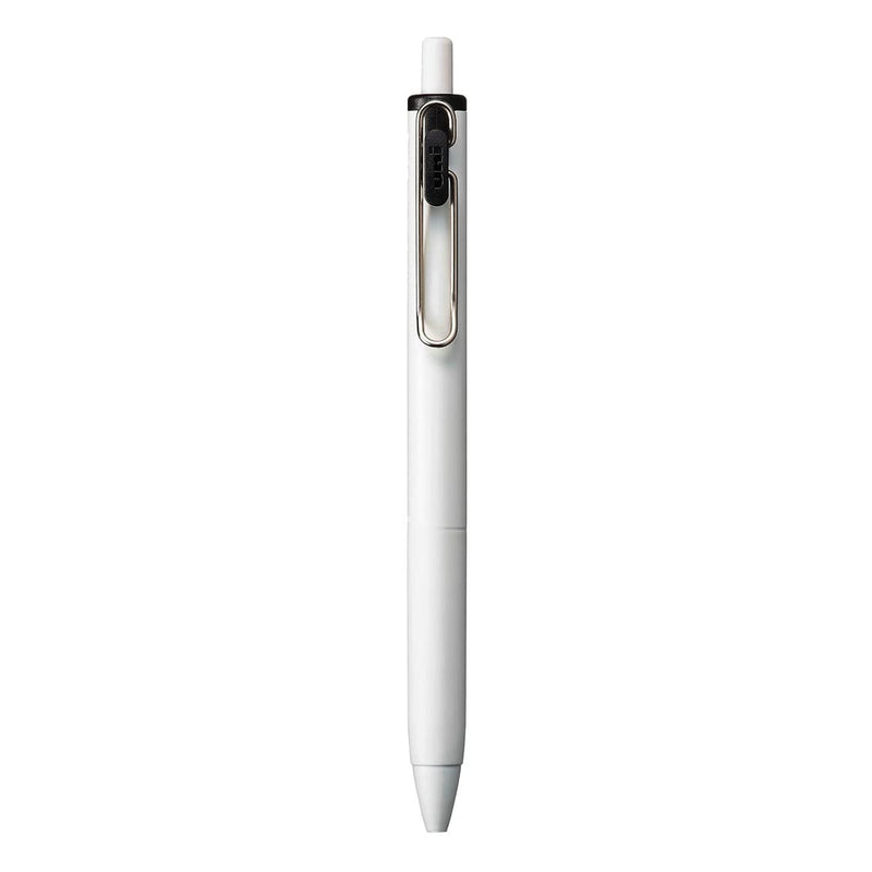 Uniball ONE UMN S Retractable Gel Pen (0.5mm Tip, White Body, Black Ink, Pack of 1)